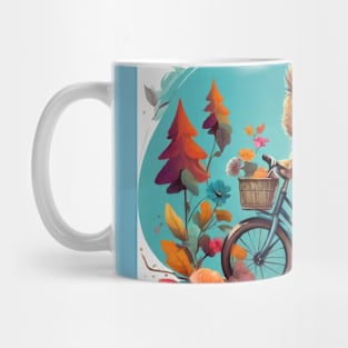 Baby Owl on Retro Bicycle Mug